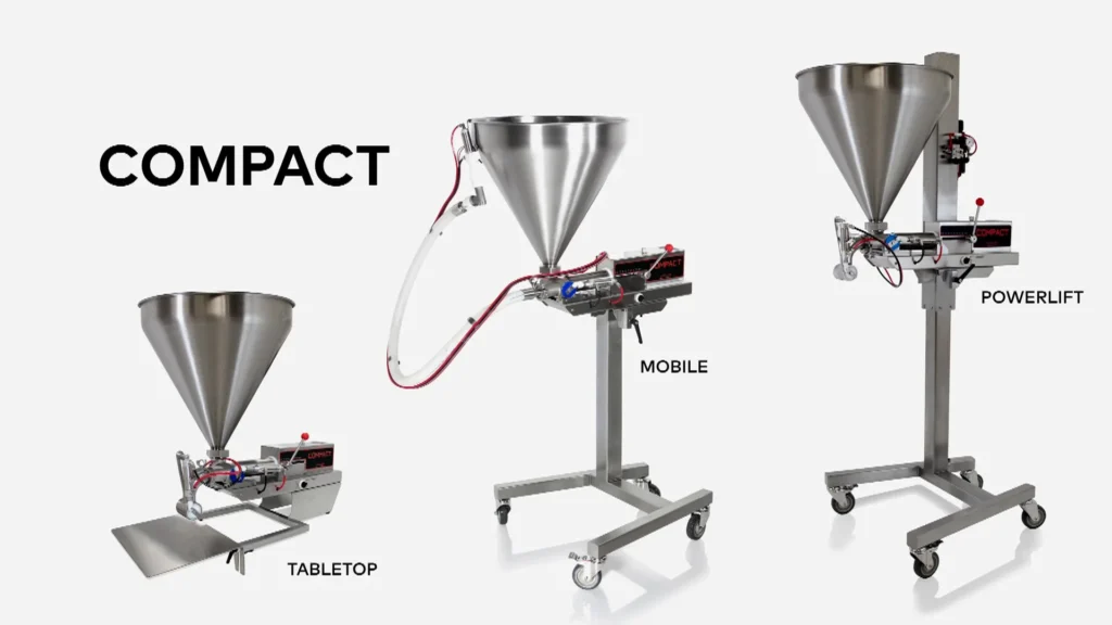 Compact bakery depositor applications for batter and fillings