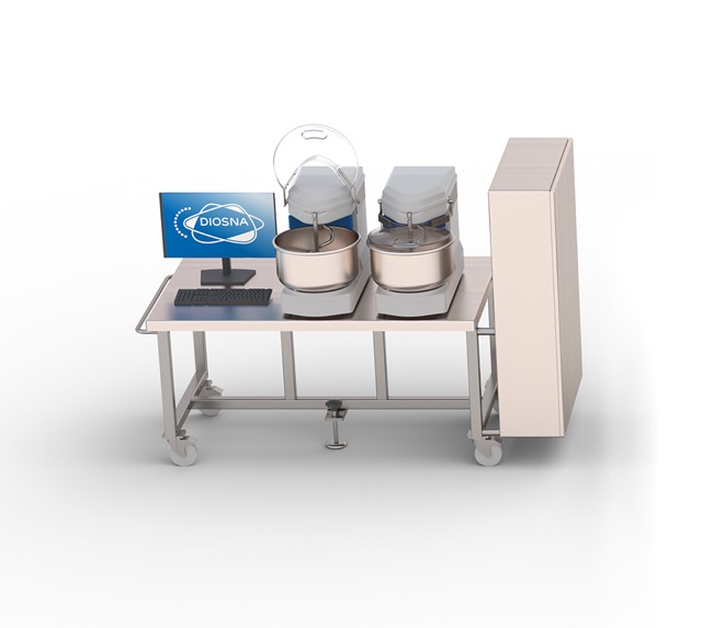 Spiral mixer lab-scale for dough production