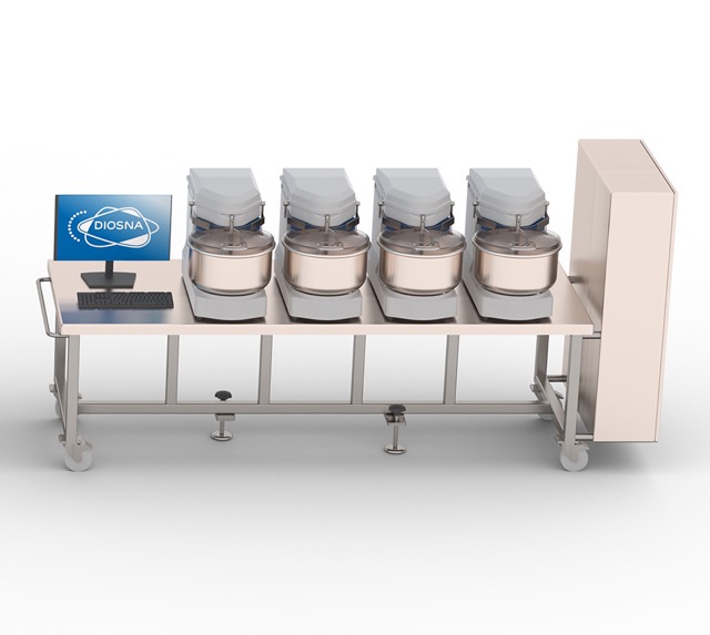 Spiral mixer lab-scale for dough production