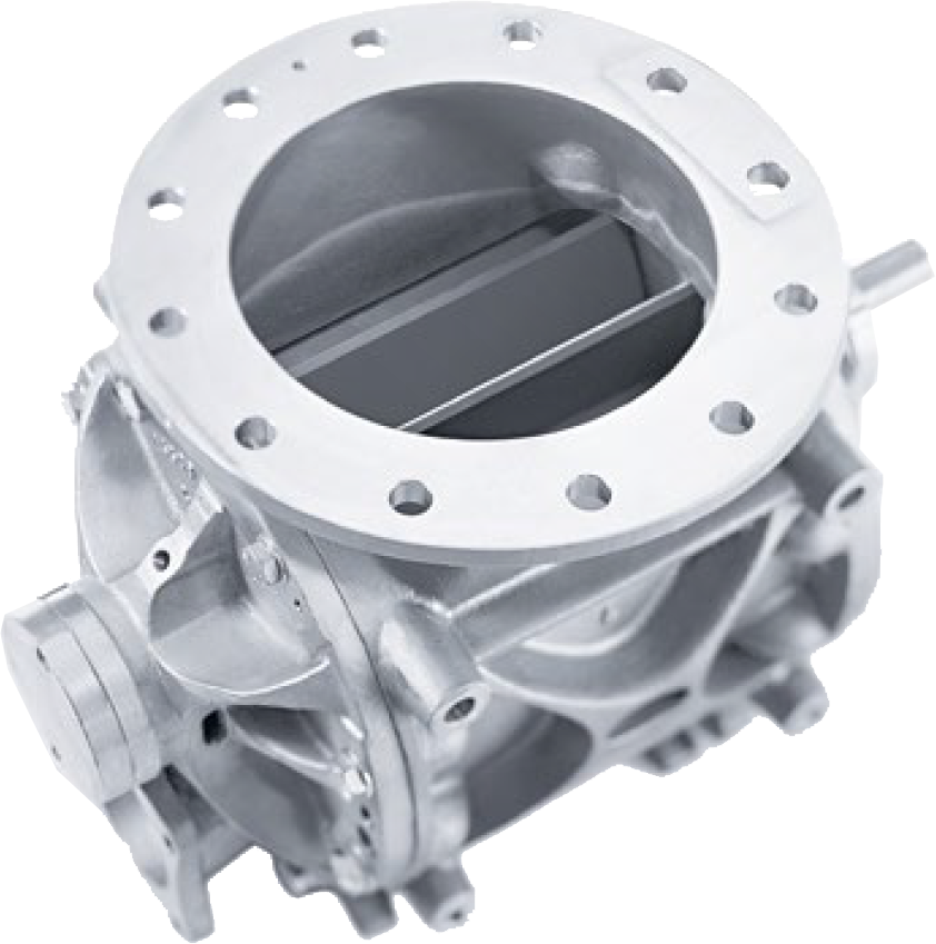 Hygienic Coperion rotary valve in production line