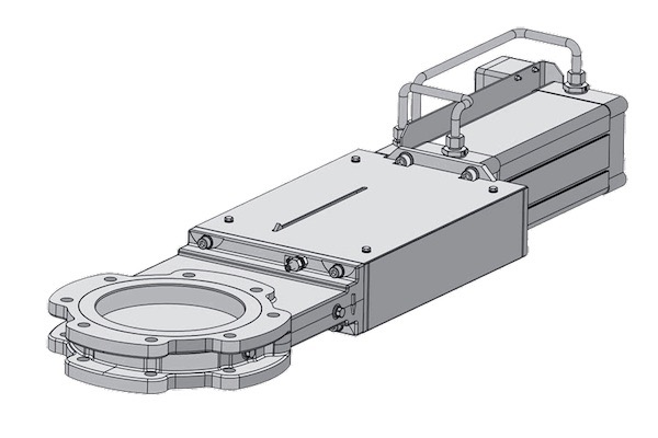 Conveying line gate valve