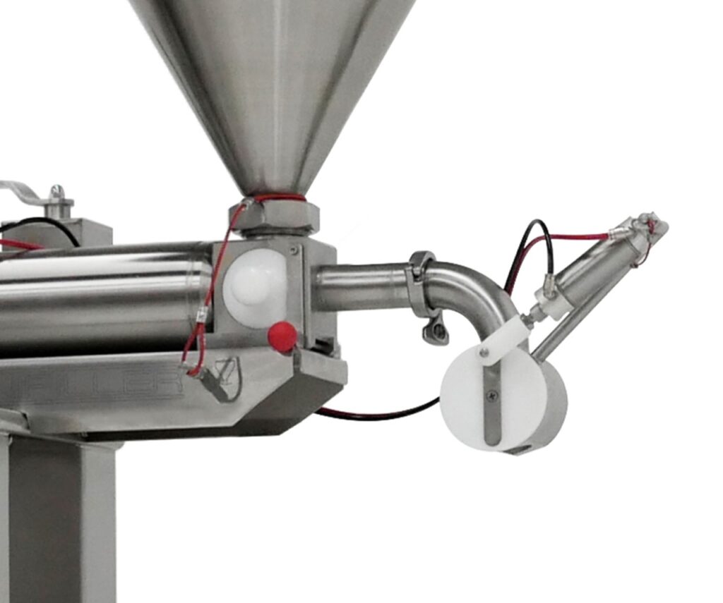 Food filling machine & depositor for chunky ingredients