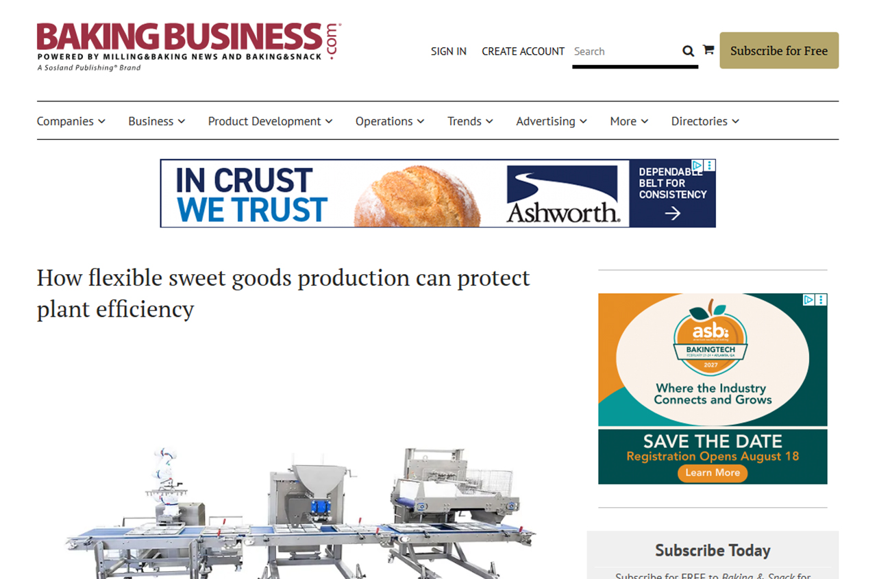 bakingbusiness.com – Modern sweet goods production